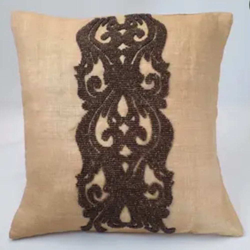 Orren Ellis Beaded Throw Pillow